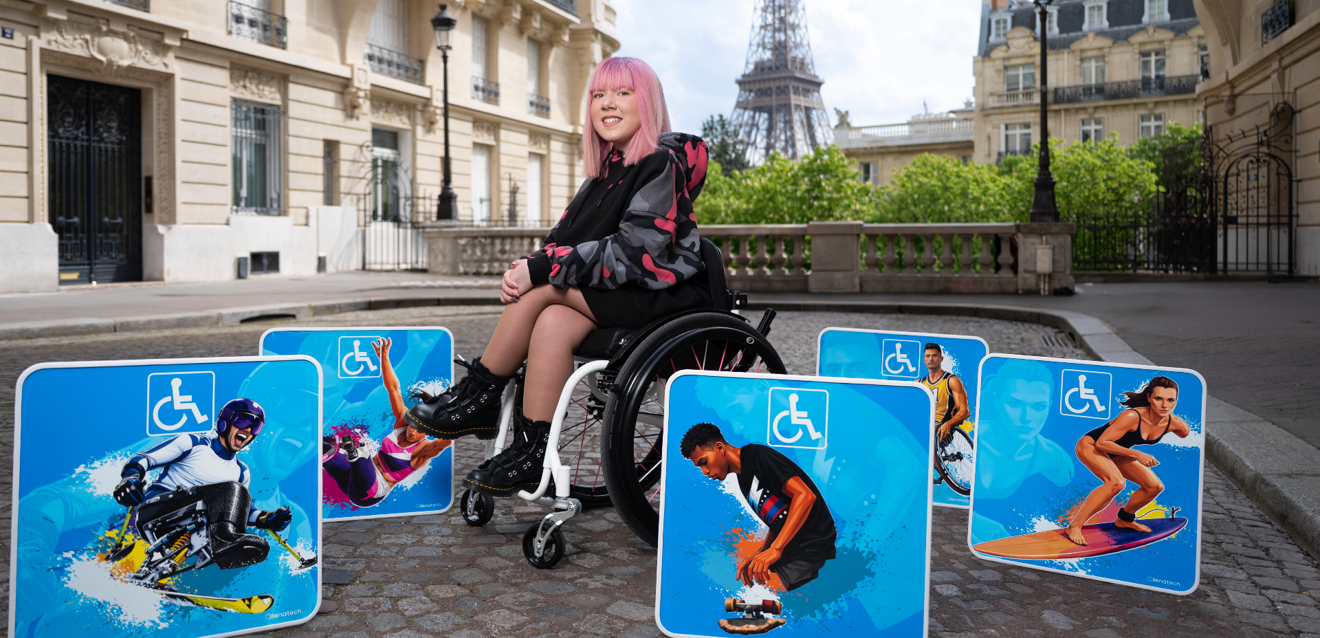 Signalétique PMR Ilenatech pour les collectivités afin d'améliorer l'accessibilité des espaces publics.