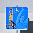 Panneau stationnement-PMR - Basketteuse