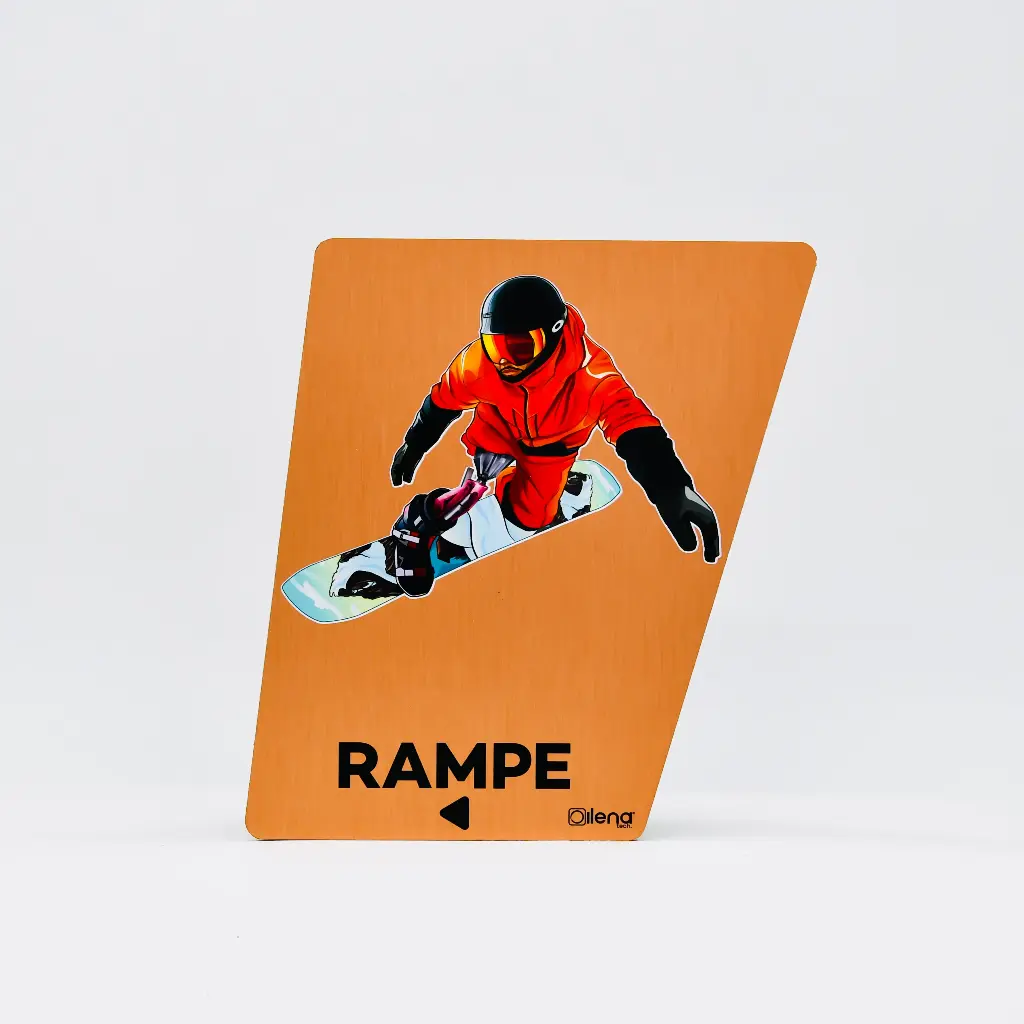 Panneau PMR rampe gauche -handicap - Snow cuivre