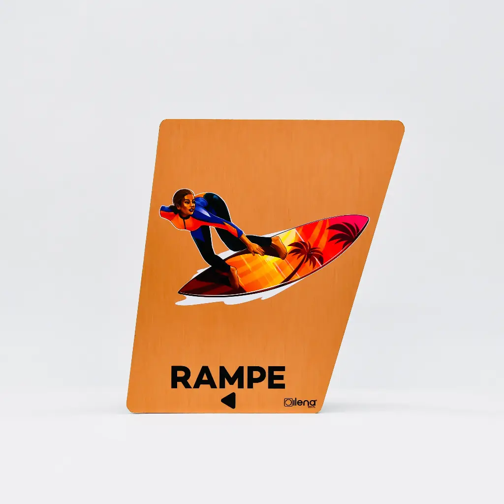 Panneau PMR rampe gauche -handicap - Surf cuivre