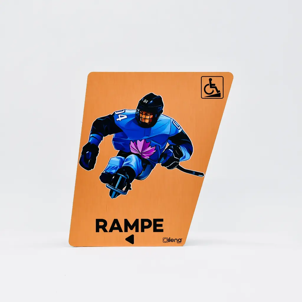 Panneau PMR rampe gauche -handicap - Hockey cuivre