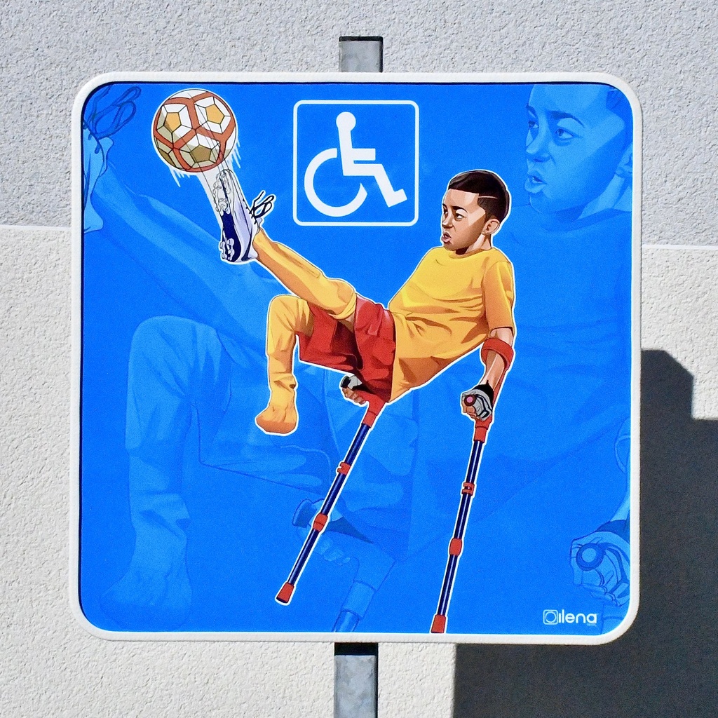 Panneau stationnement-PMR-Foot
