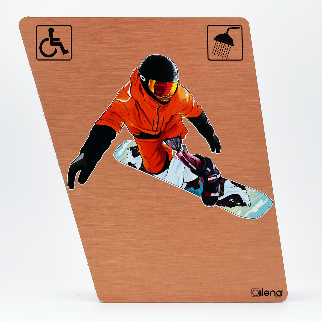 Panneau PMR - handicap -Douche -Snow cuivre  