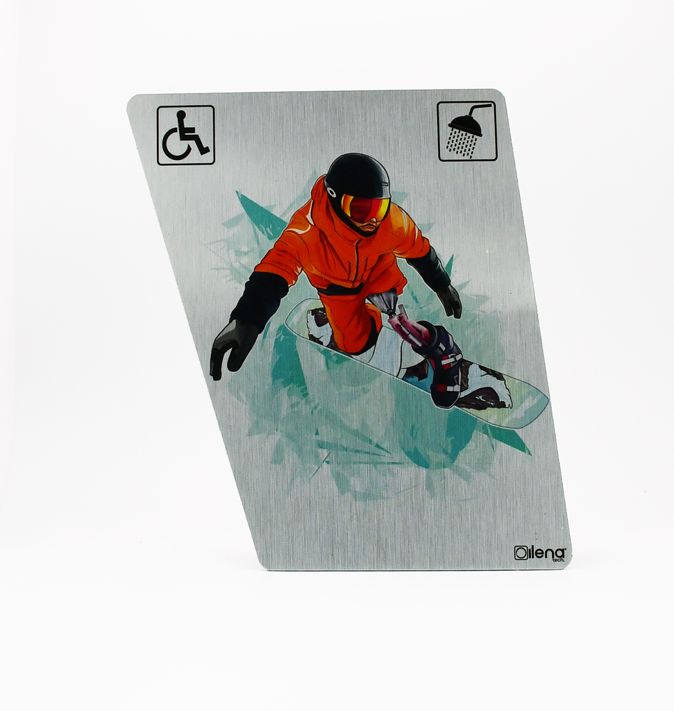 Panneau PMR - handicap -douche Snow gris