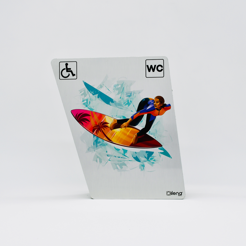 Panneau PMR - handicap -toiletteSurfeuse WC gris