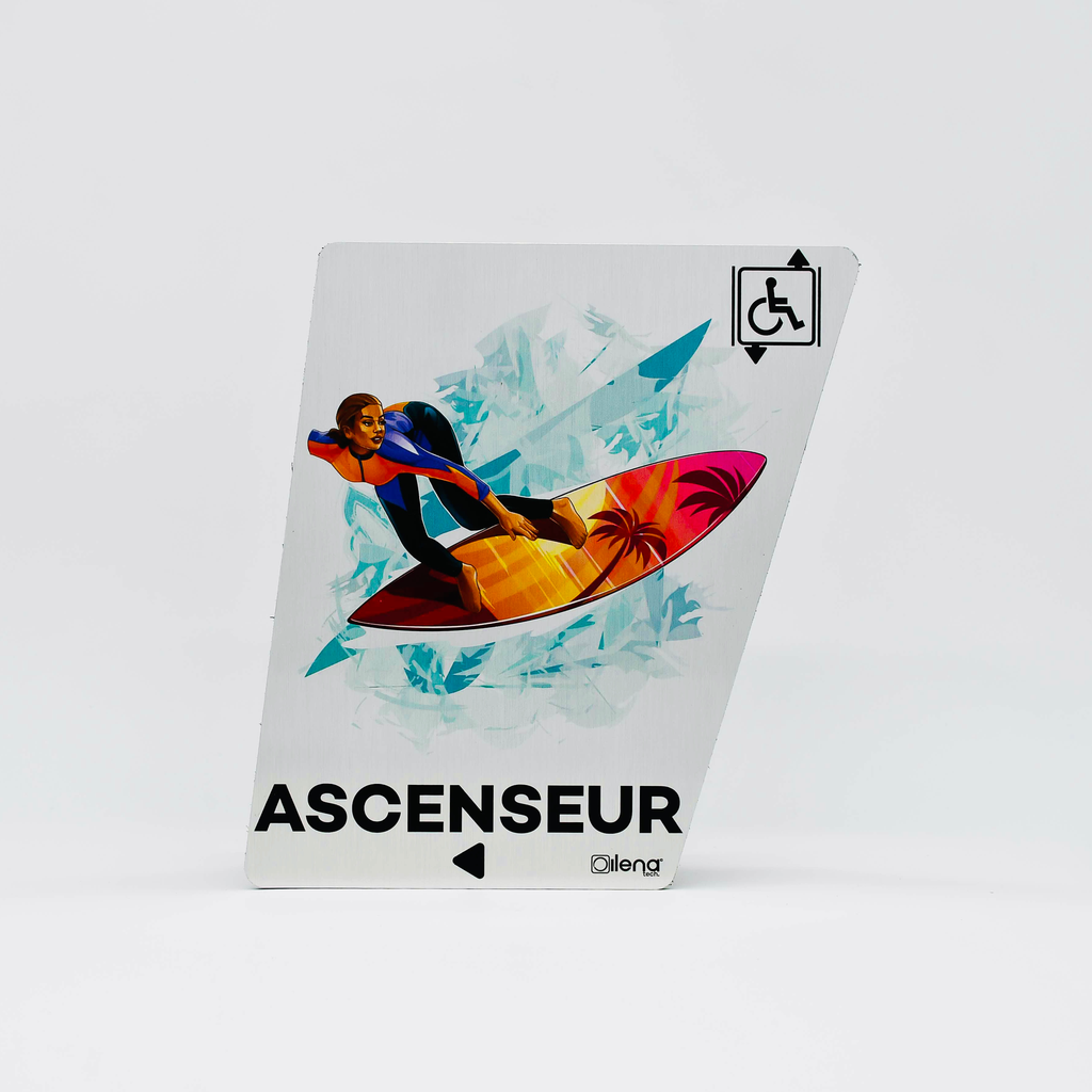 Surfeuse gauche ascenceur - PMR - handicap - - Surfeuse gris